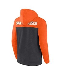 Men's Fanatics Heathered Charcoal, Orange San Francisco Giants Blown Away Full-Zip Hoodie