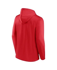 Men's Fanatics Red Wisconsin Badgers Ball Carrier Full-Zip Hoodie
