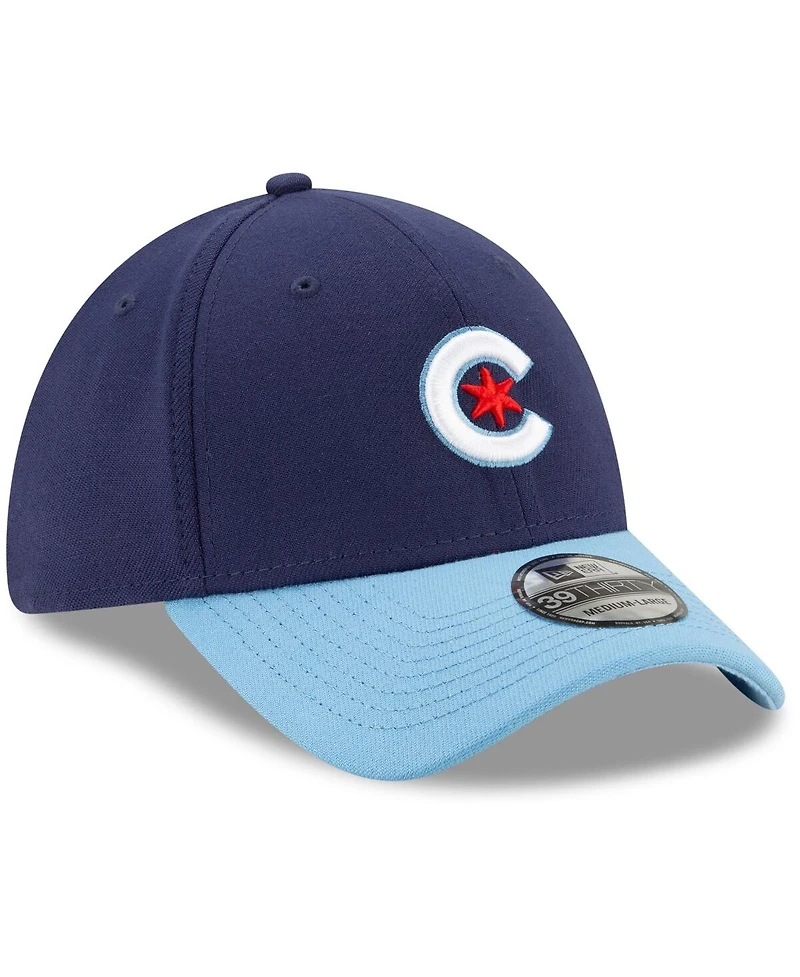 Men's New Era Navy, Light Blue Chicago Cubs 2021 City Connect 39THIRTY Flex Hat