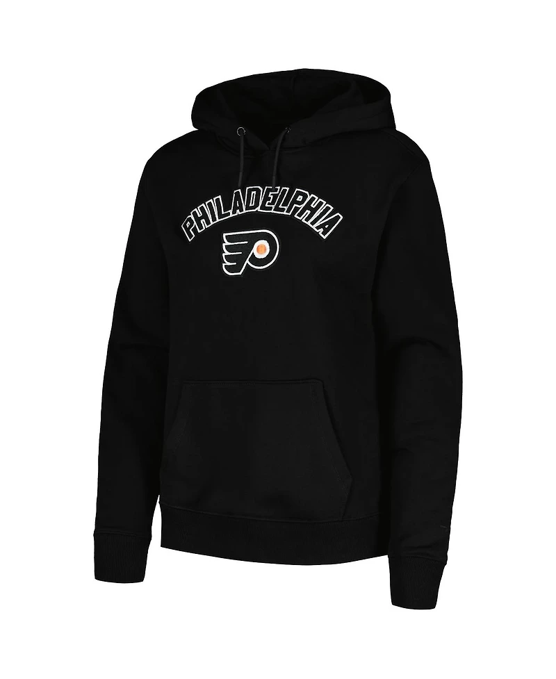Women's Pro Standard Black Philadelphia Flyers Classic Chenille Pullover Hoodie