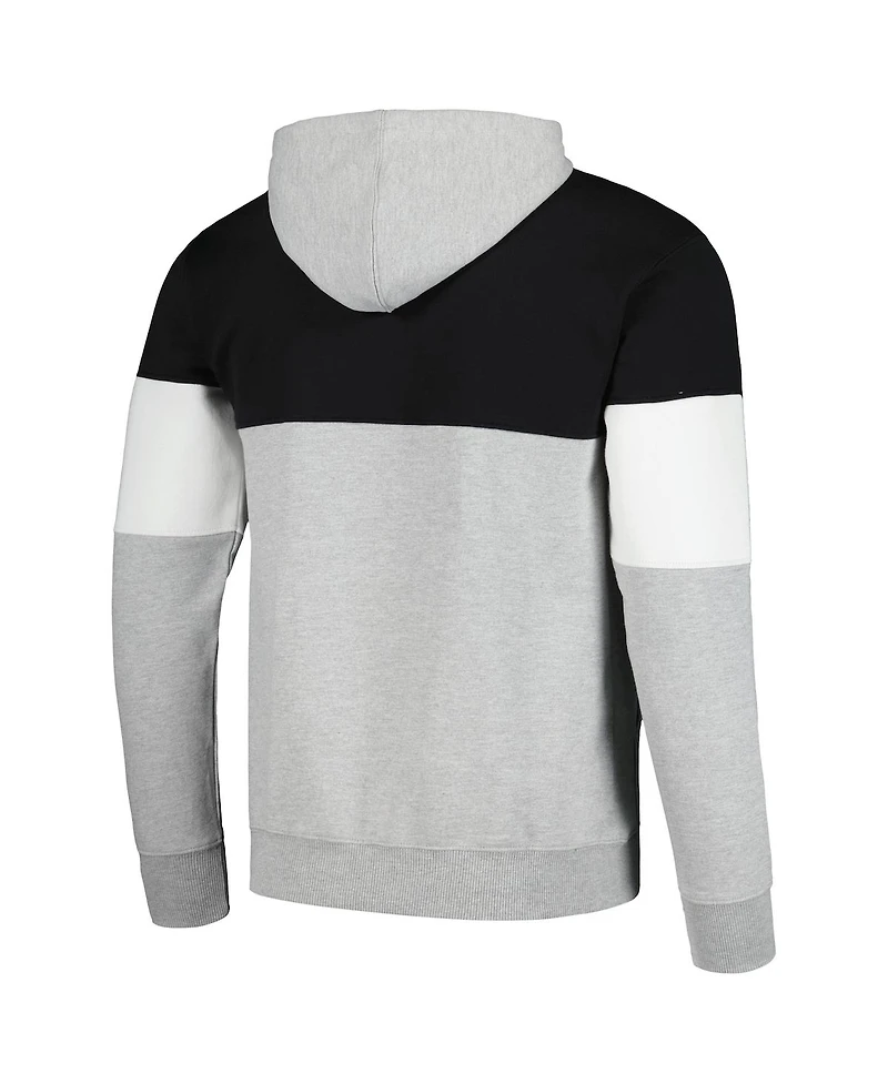Men's Fanatics Black Brooklyn Nets Contrast Pieced Pullover Hoodie