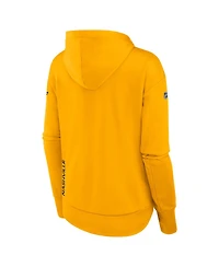 Women's Fanatics Gold Nashville Predators Authentic Pro Scuba Full-Zip Hoodie
