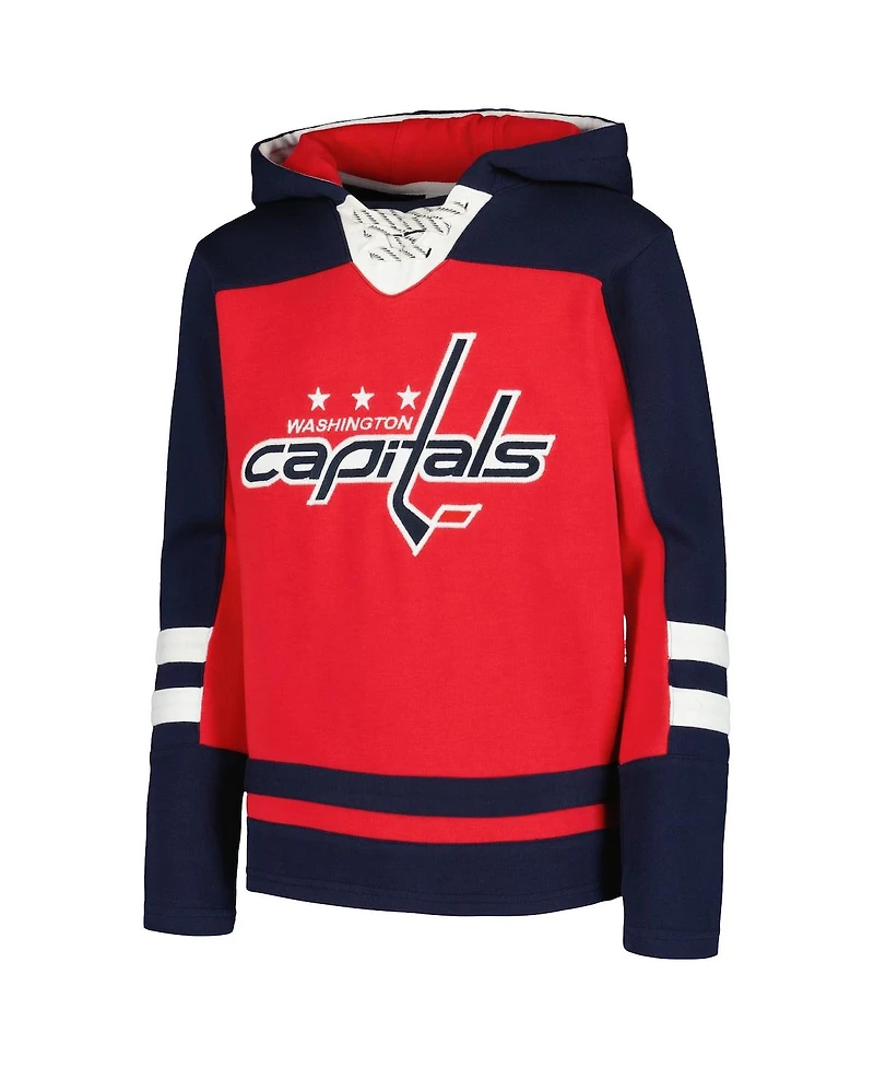 Youth Tj Oshie Red Washington Capitals Ageless Must-Have V-Neck Name and Number Pullover Hoodie