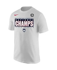 Nike White UConn Huskies 2023 Ncaa Men's Basketball National Champions Pebble T-shirt