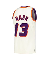 Men's Mitchell & Ness Steve Nash Cream Phoenix Suns Chainstitch Swingman Jersey