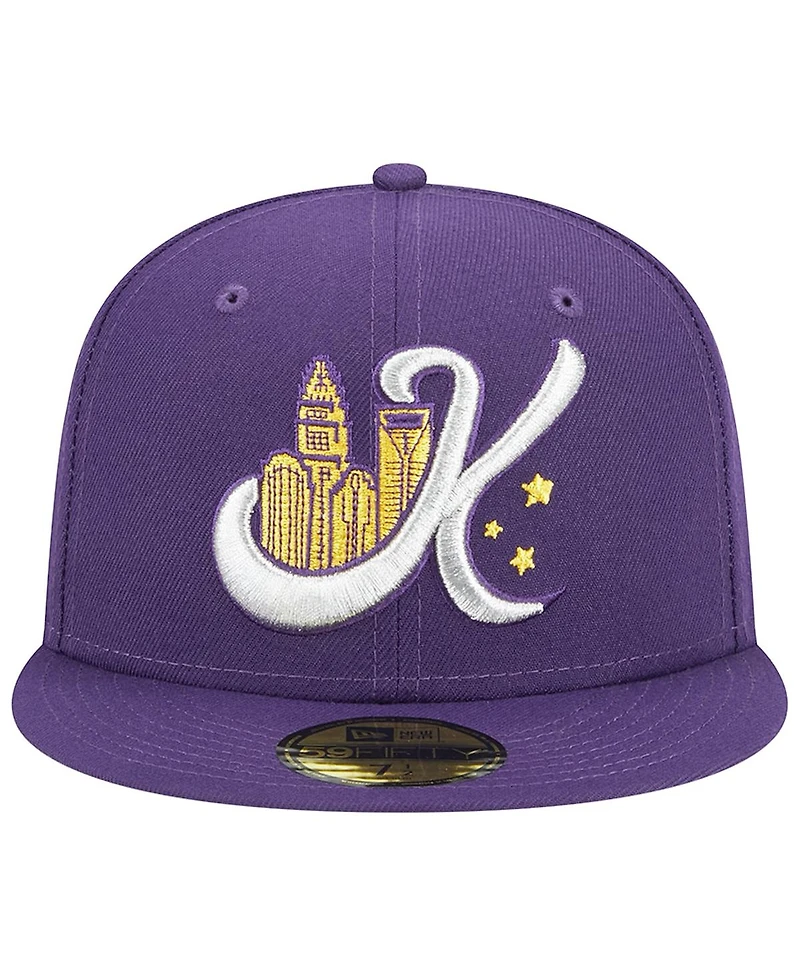 Men's New Era Purple Charlotte Knights Theme Nights Uptown 59FIFTY Fitted Hat