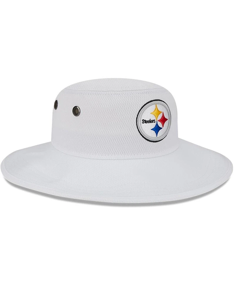 Men's New Era White Pittsburgh Steelers 2023 Nfl Training Camp Panama Bucket Hat