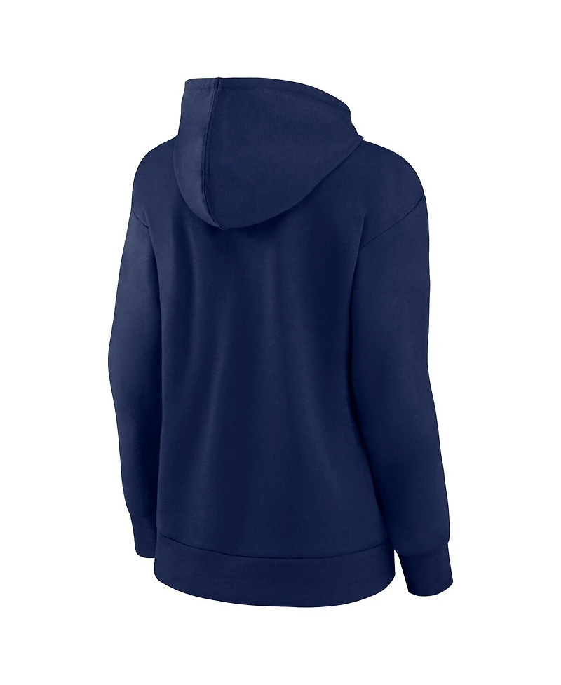 Women's Fanatics Navy New York Rangers Alternate Wordmark Fleece Pullover Hoodie