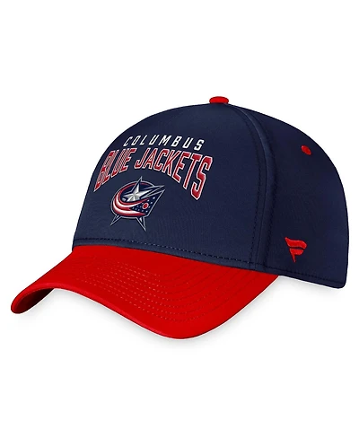 Men's Fanatics Navy, Red Columbus Blue Jackets Fundamental 2-Tone Flex Hat