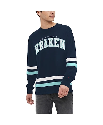 Men's Tommy Hilfiger Navy Seattle Kraken Nolan Long Sleeve T-shirt
