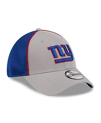 Men's New Era Gray York Giants Pipe 39THIRTY Flex Hat
