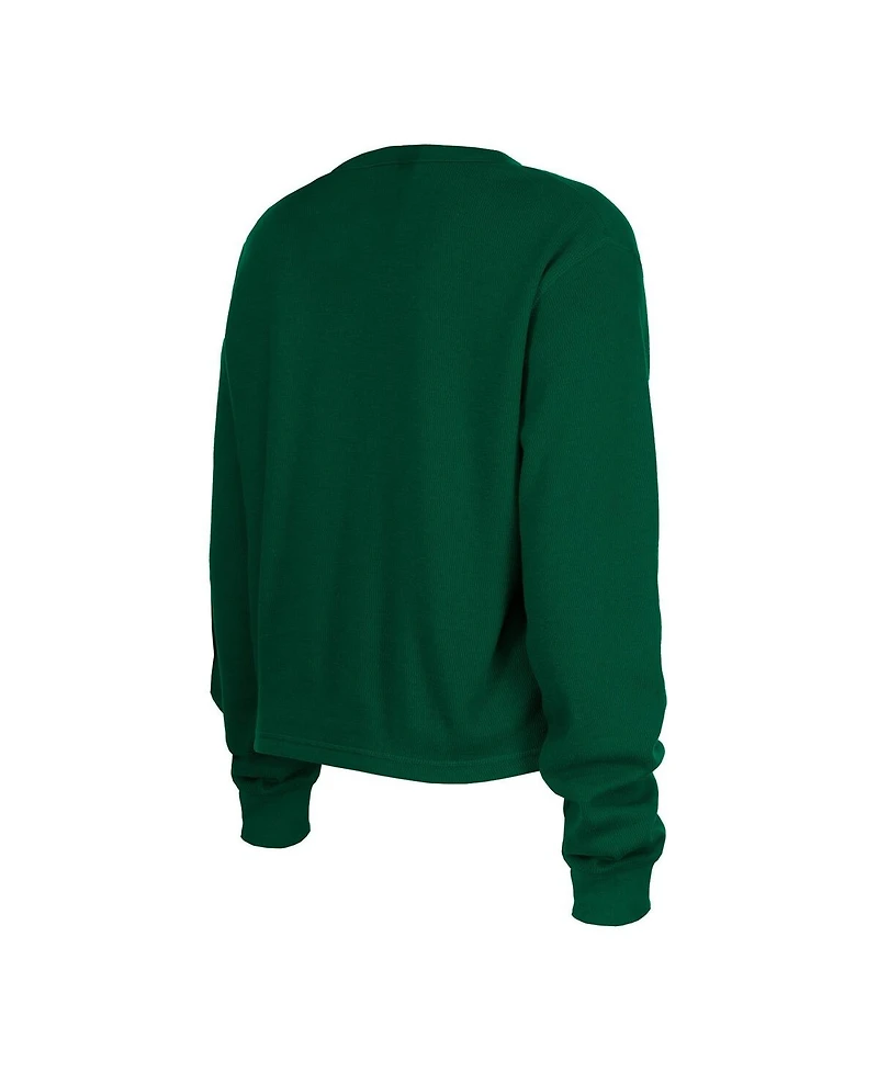 Women's New Era Green Bay Packers Thermal Crop Long Sleeve T-shirt
