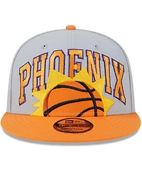 Men's New Era Gray, Orange Phoenix Suns Tip-Off Two-Tone 9FIFTY Snapback Hat
