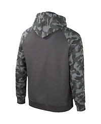 Men's Colosseum Charcoal Michigan Wolverines Oht Military-Inspired Appreciation Camo Raglan Pullover Hoodie