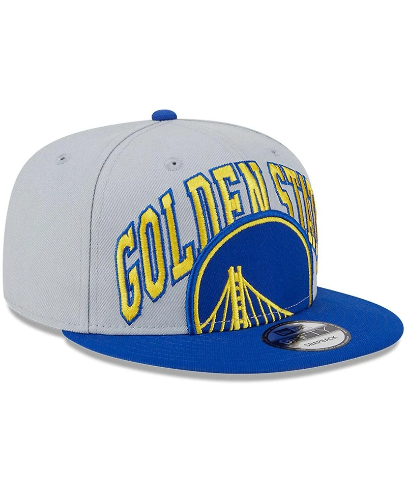 Men's New Era Gray, Royal Golden State Warriors Tip-Off Two-Tone 9FIFTY Snapback Hat