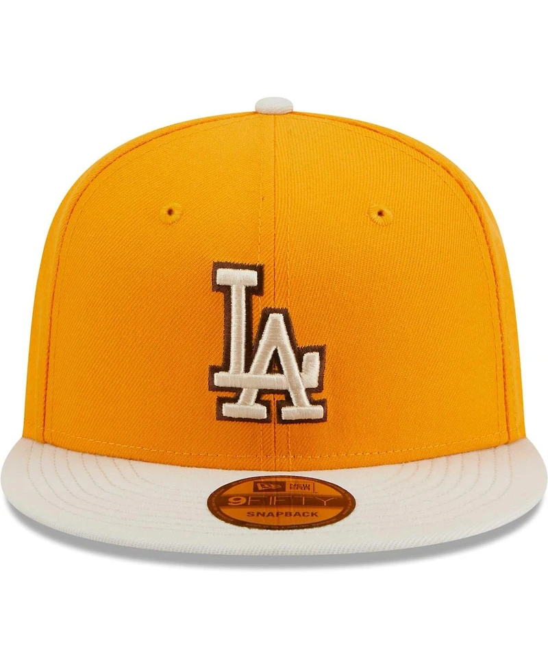 Men's New Era Gold Los Angeles Dodgers Tiramisu 9FIFTY Snapback Hat