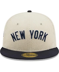 Men's New Era White York Yankees Corduroy Classic 59FIFTY Fitted Hat