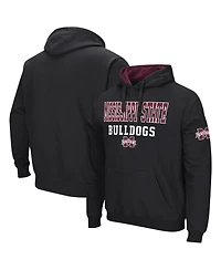 Men's Colosseum Black Mississippi State Bulldogs Sunrise Pullover Hoodie