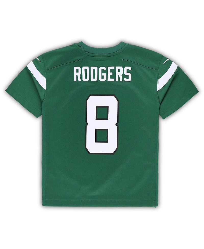 Toddler Boys and Girls Nike Aaron Rodgers Gotham Green New York Jets Game Jersey