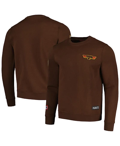 Men's and Women's Freeze Max Brown Peanuts Snoopy Top Dog Pullover Sweatshirt