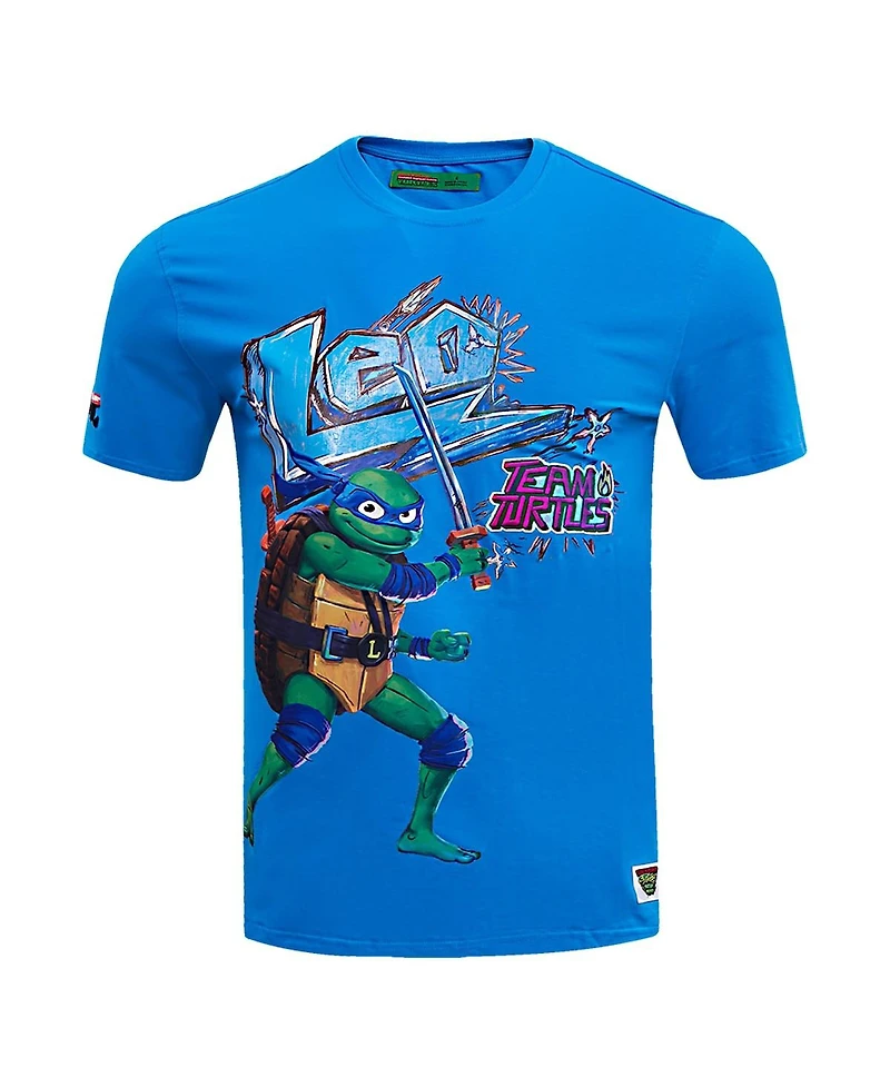 Men's and Women's Freeze Max Blue Teenage Mutant Ninja Turtles Leo Defender Graphic T-shirt