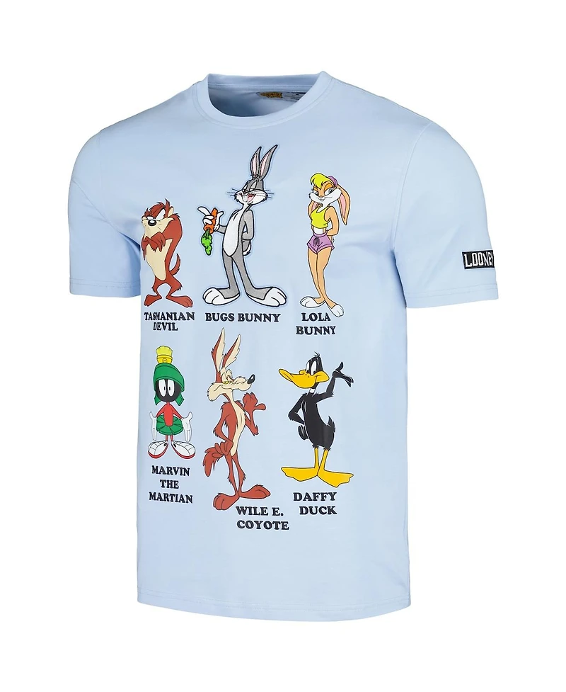 Men's and Women's Freeze Max Light Blue Looney Tunes Family Collage T-shirt
