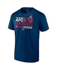 Men's Fanatics Navy Houston Texans 2023 Afc South Division Champions Big and Tall T-shirt