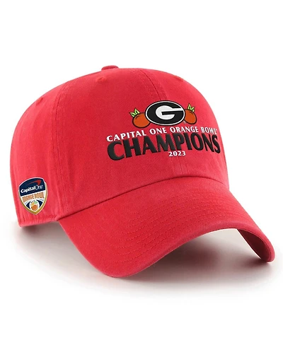 Men's '47 Brand Red Georgia Bulldogs 2023 Orange Bowl Champions Clean Up Adjustable Hat
