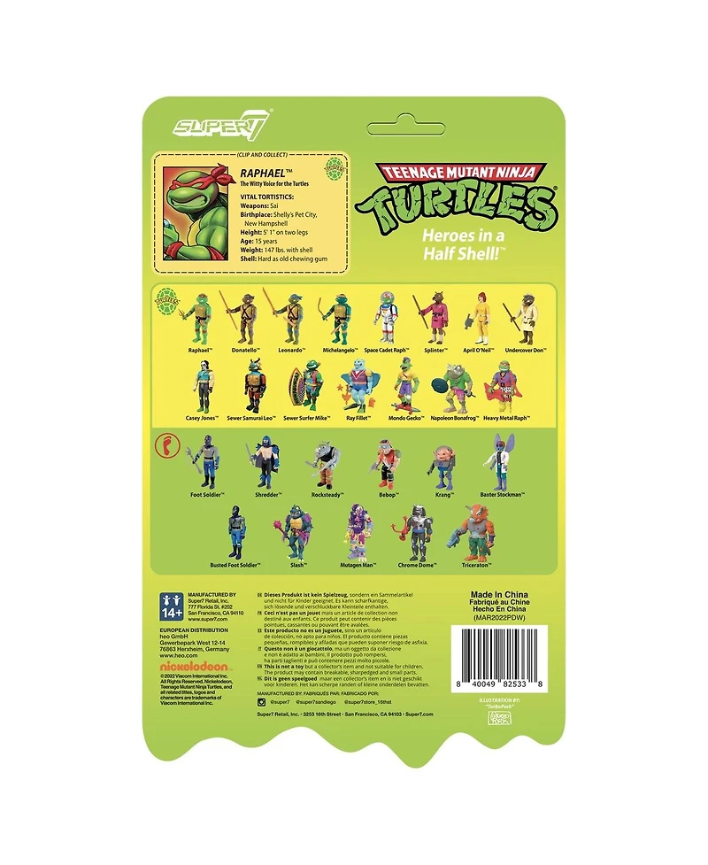 Super 7 Raphael Teenage Mutant Ninja Turtles Mutagen Ooze ReAction Figure