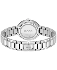 Hugo Boss Women's Sena Quartz Silver-Tone Stainless Steel Watch 34mm