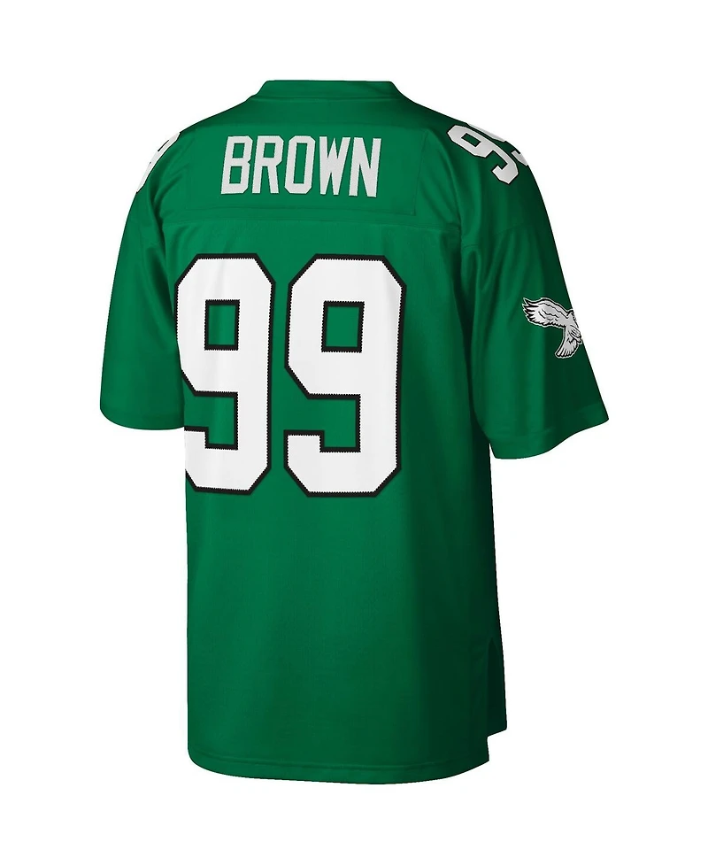 Men's Mitchell & Ness Jerome Brown Kelly Green Philadelphia Eagles Legacy Replica Jersey