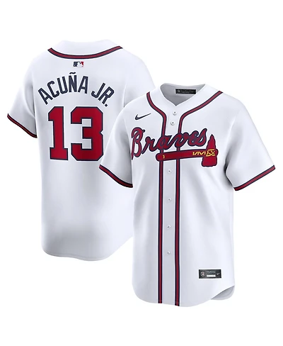 Men's Nike Ronald Acuna Jr. White Atlanta Braves Home Limited Player Jersey