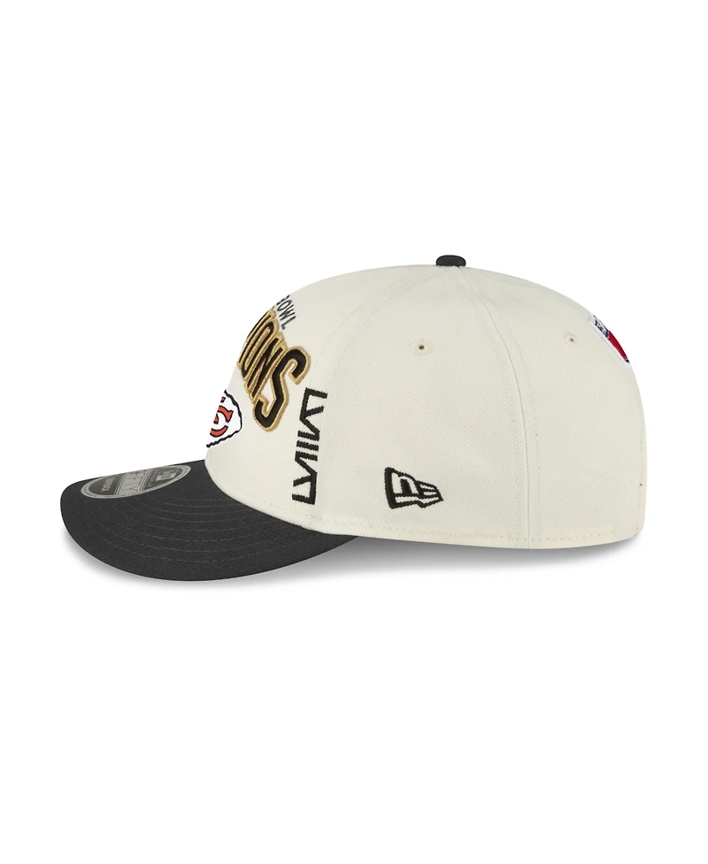 Men's New Era Cream Kansas City Chiefs Super Bowl Lviii Champions Locker Room Low Profile 9FIFTY Hat