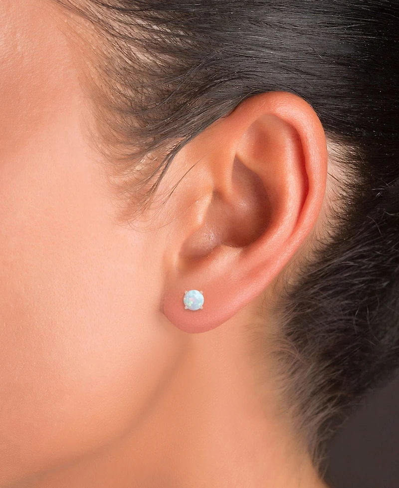 Lab-Grown Opal Round Screw Back Stud Earrings (5/8 ct. t.w.)