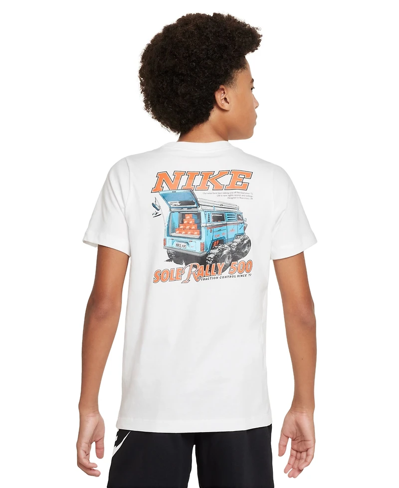 Nike Big Kids Sportswear Cotton Sole Rally Graphic T-Shirt