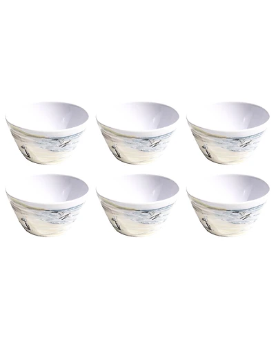 Abode Homewares By The Shore 5.9" Cereal Bowls 28 oz, Set of 6, Service for 6