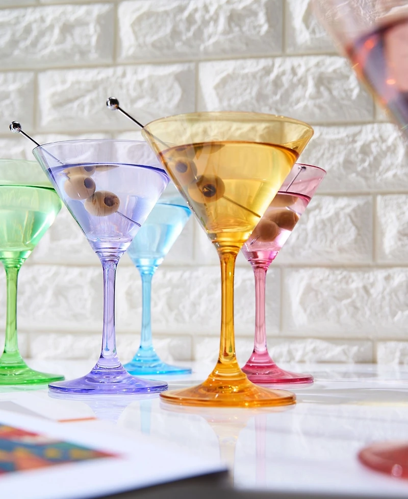 The Wine Savant Crystal Luxury Martini Glasses, Set of 6