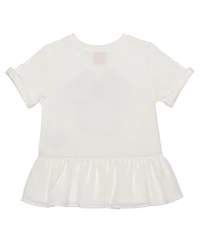 Disney Little Girls Minnie Head Bow Short Sleeve Top and Leggings, 2 Piece Set