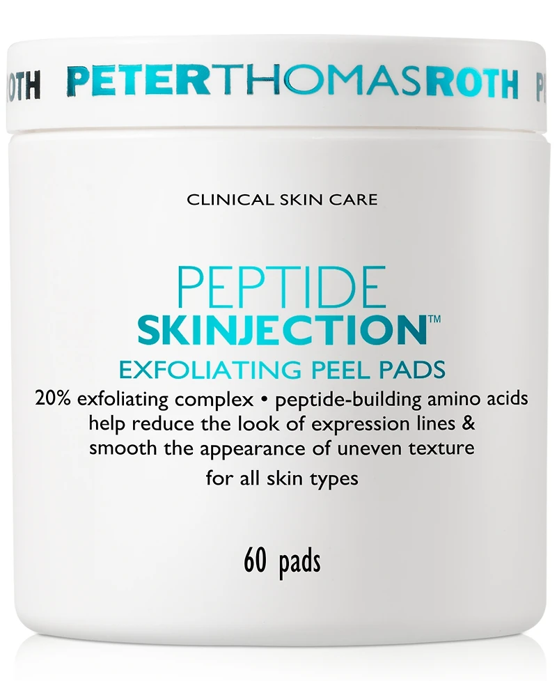 Peter Thomas Roth Peptide Skinjection Exfoliating Peel Pads, 60 pads
