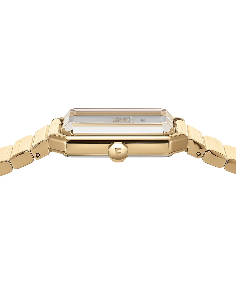 Salvatore Ferragamo Women's Swiss Gold Ion Plated Stainless Steel Bracelet Watch 27x34mm