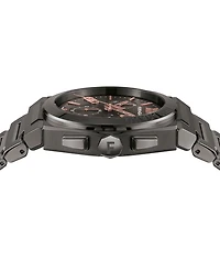 Salvatore Ferragamo Men's Swiss Chronograph Gunmetal Ion Plated Stainless Steel Bracelet Watch 42mm