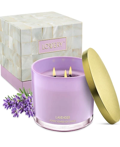 Lovery Lavender 3-Wick Soy Candle, 13 oz.