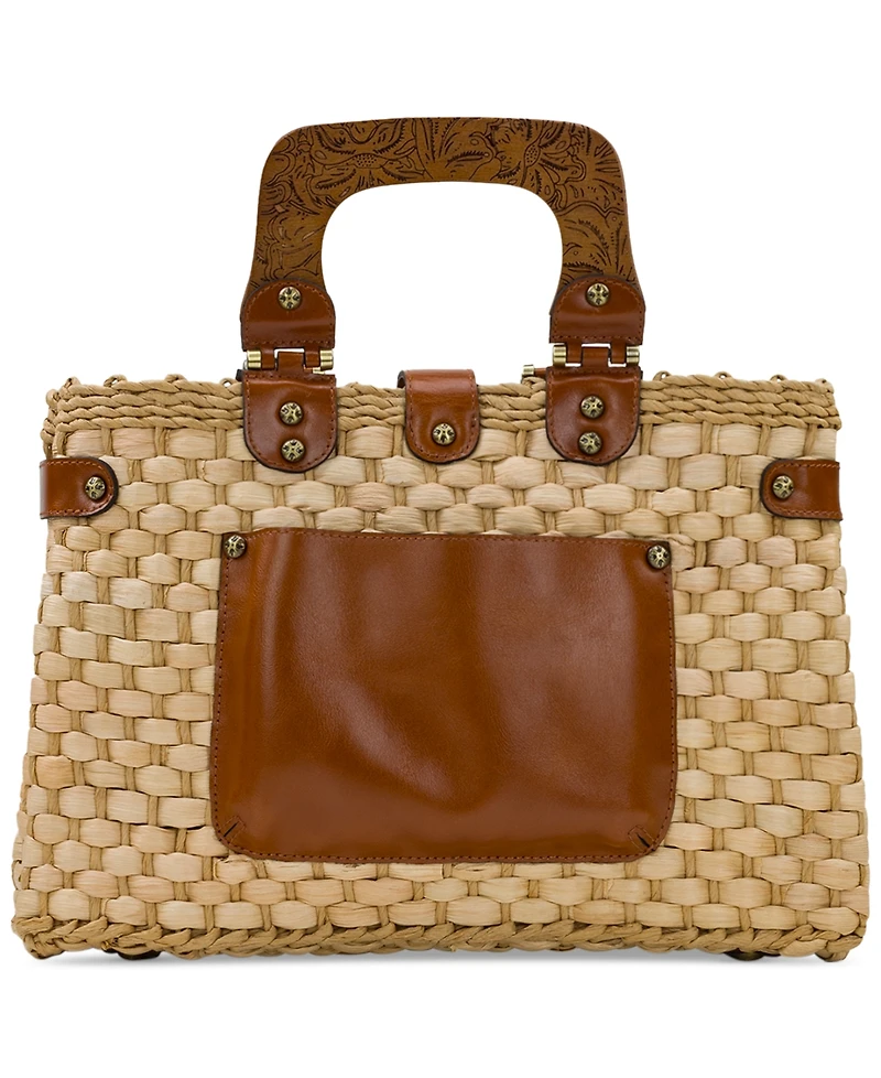 Patricia Nash Sancia Medium Straw Satchel