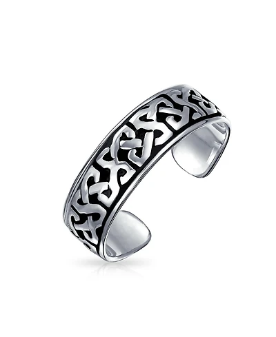 Bling Jewelry Pinky Midi Celtic Trinity Band Toe Ring Oxidized Silver Sterling Adjustable