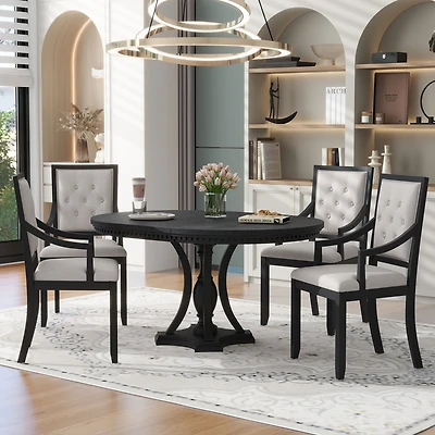 Streamdale Extendable Retro Dining Set (Oak, 5-Piece)