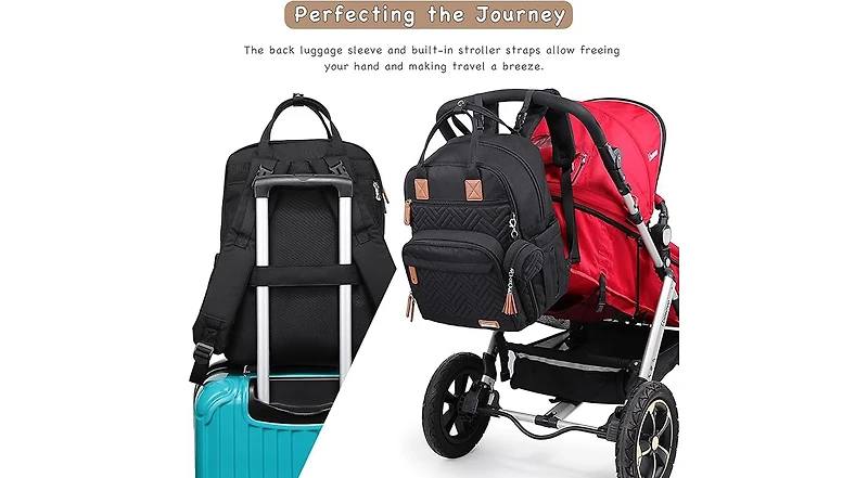 iniuniu Diaper Bag Backpack, Unisex Baby Bags for Boys Girls, Waterproof Travel