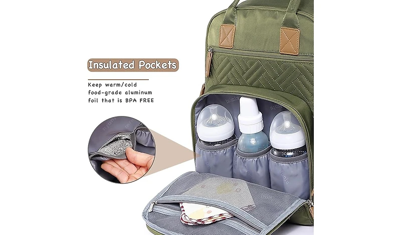 iniuniu Diaper Bag Backpack, Unisex Baby Bags for Boys Girls, Waterproof Travel