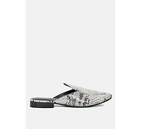 Marla Womens Metallic Leather Mules