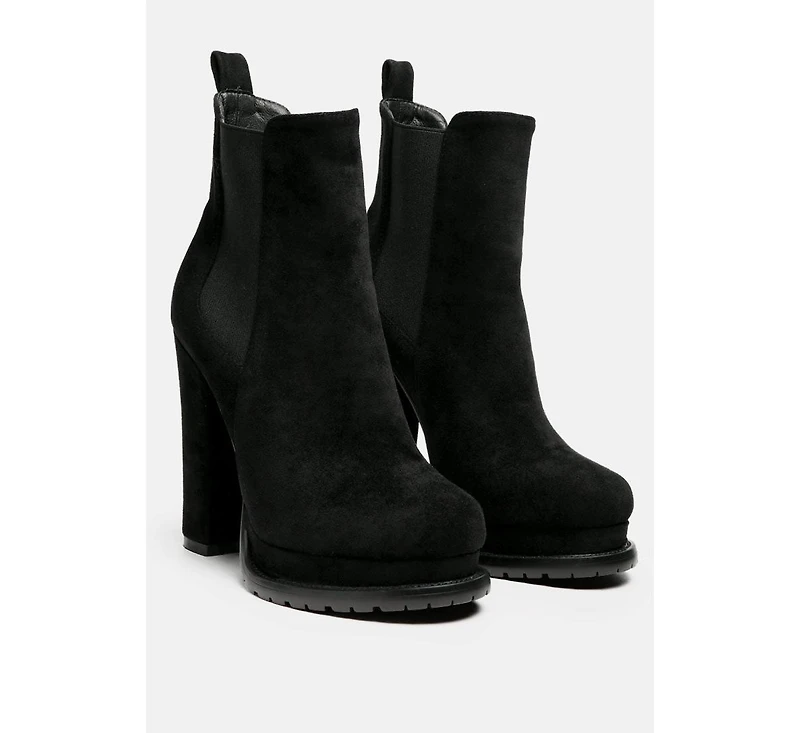Spire Suede Block Heeled Boots