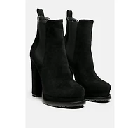 Spire Suede Block Heeled Boots